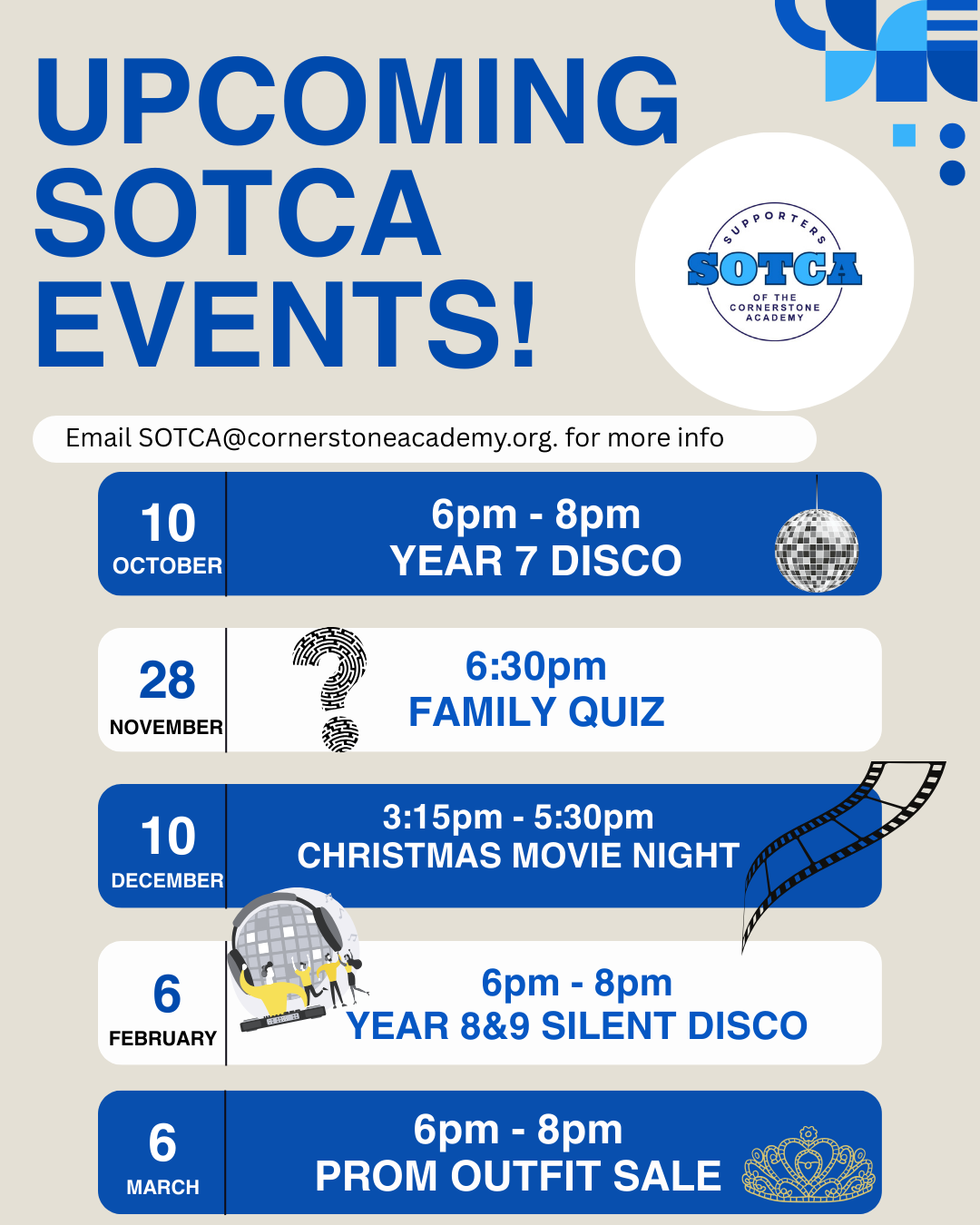 SOTCA Upcoming Events