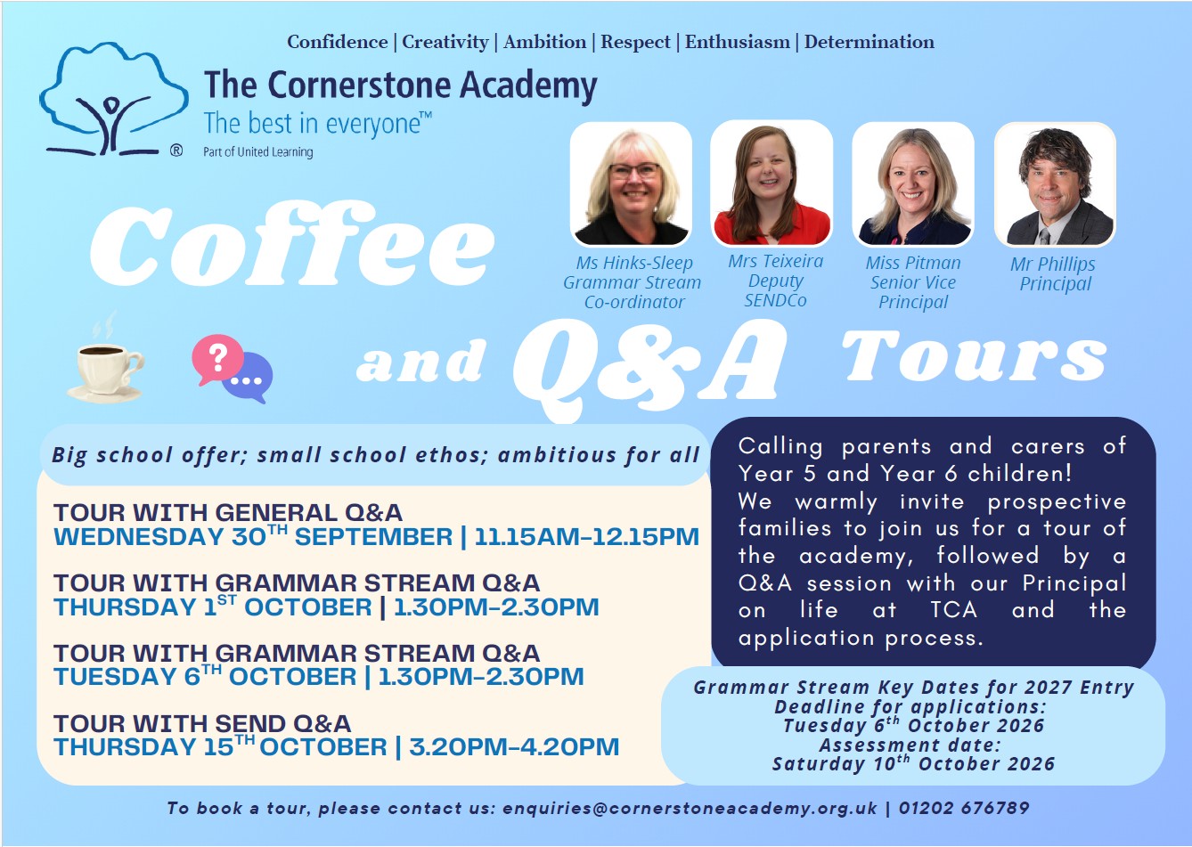 TCA Coffee and Q&A Tours 2026